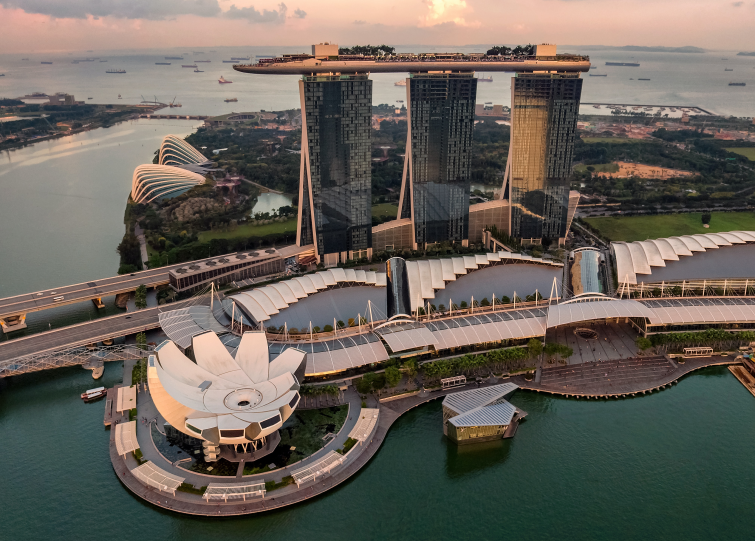 Aerial photo of Singapore