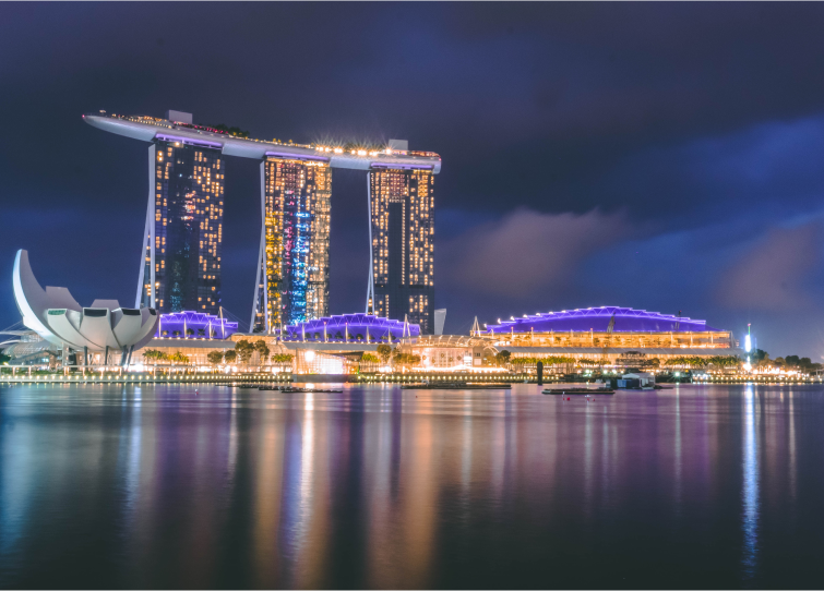 City of Singapore at night